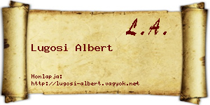 Lugosi Albert névjegykártya
